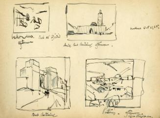 Four City Scenes (Sketchbook - Meknes & Marrakesh)