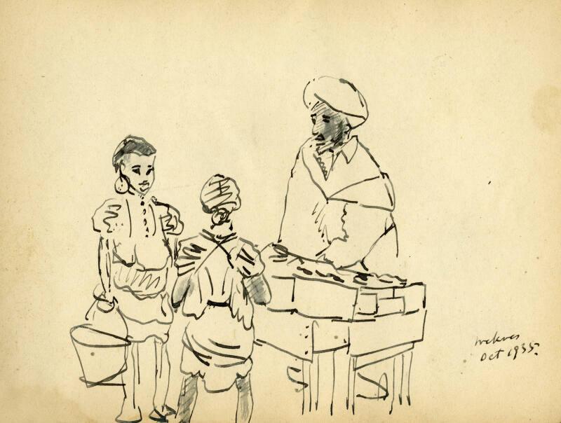 Market Scene (Sketchbook - Meknes & Marrakesh)