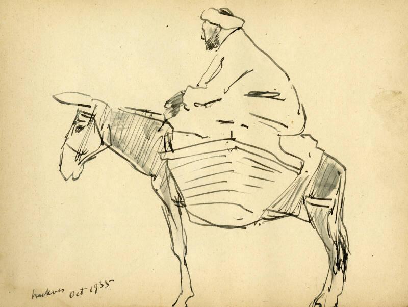 Man and Donkey (Sketchbook - Meknes & Marrakesh)