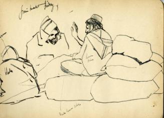 Male Figures Seated by Rocks (Sketchbook - Meknes & Marrakesh)