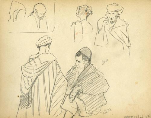 Figure Studies (recto & verso) (Sketchbook - Meknes & Marrakesh)