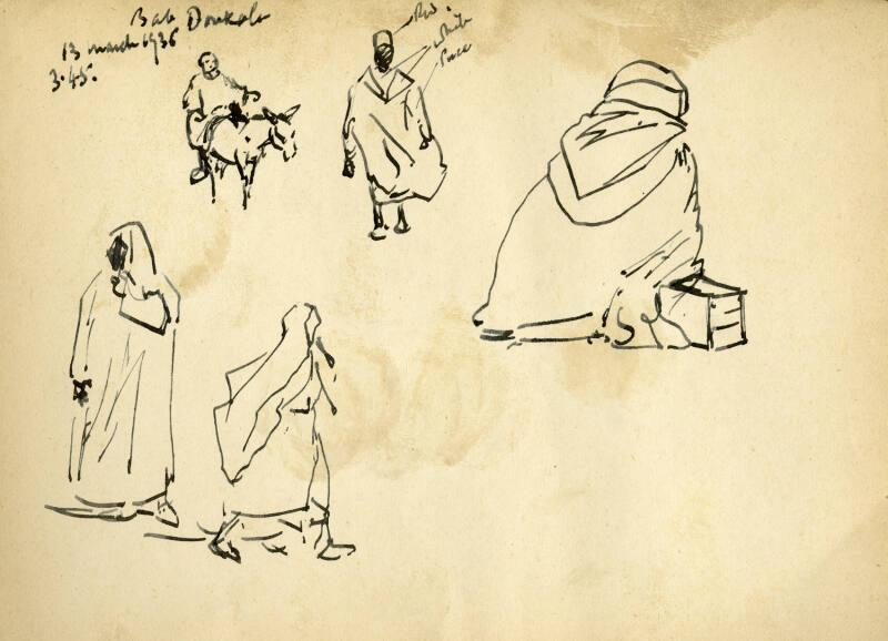 Bab Doukkala, 13 March 1936 (Sketchbook - Meknes & Marrakesh)