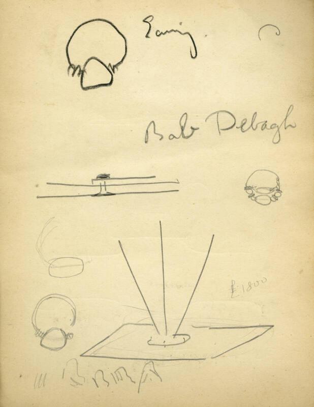 Sketch (recto) Hinge or Screw Fitiing (verso) (Sketchbook - Meknes & Marrakesh)