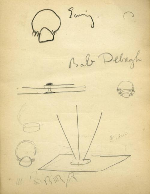 Sketch (recto) Hinge or Screw Fitiing (verso) (Sketchbook - Meknes & Marrakesh)