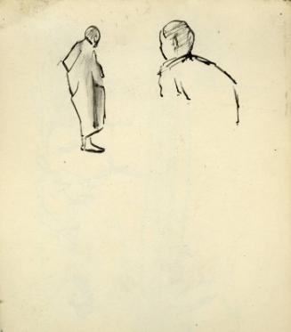Figure Studies (rect & verso)  (Sketchbook - Dar Ben Zina, Marrakesh)