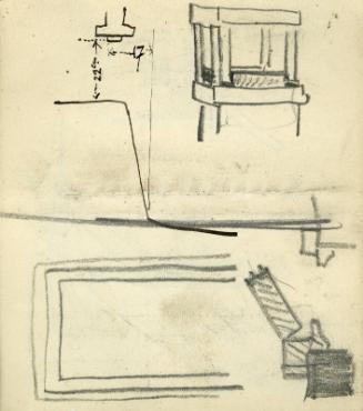 Joinery Detail (recto) Display Case (verso) (Sketchbook - Dar Ben Zina, Marrakesh)