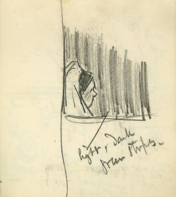 Women in Conversation (recto), Woman in Profile (verso) (Sketchbook - Dar Ben Zina, Marrakesh)