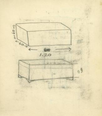 Floor Plan (recto), Boxes (verso) (Sketchbook - Dar Ben Zina, Marrakesh)