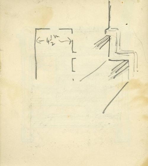 Aerial View (recto) Stairs (verso) (Sketchbook - Dar Ben Zina, Marrakesh)