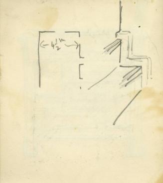 Aerial View (recto) Stairs (verso) (Sketchbook - Dar Ben Zina, Marrakesh)