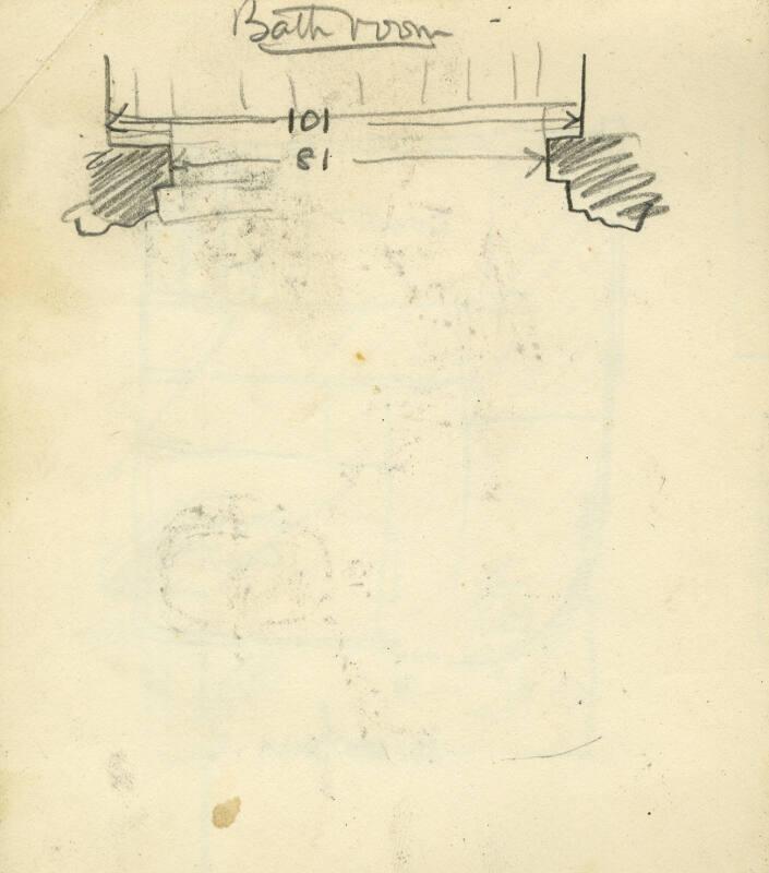 Bathroom (recto), Aerial Sketch (verso) (Sketchbook - Dar Ben Zina, Marrakesh)