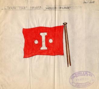 Design Of Flag For Use Aboard The Steam Trawler Fair Isle, Built By Hall Russell In 1909