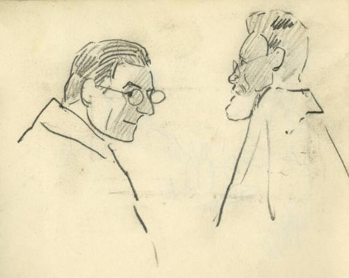 Two Men (recto & verso) (Sketchbook - Dar Ben Zina, Marrakesh)