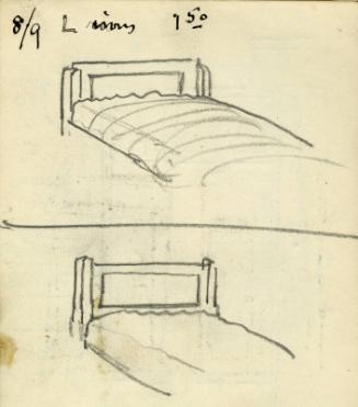 Beds (recto), Floorplan (verso)  (Sketchbook - Dar Ben Zina, Marrakesh)