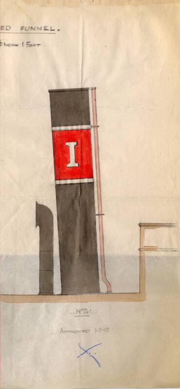 Funnel Markings For The Steam Trawler Fair Isle Built By Hall Russell In 1909