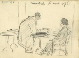 Two Figures at a Small Table (Sketchbook - Marrakesh)