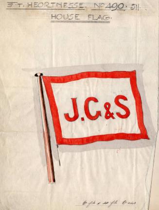 House Flag For Steam Trawler Heortnesse Built By Hall Russell In 1911