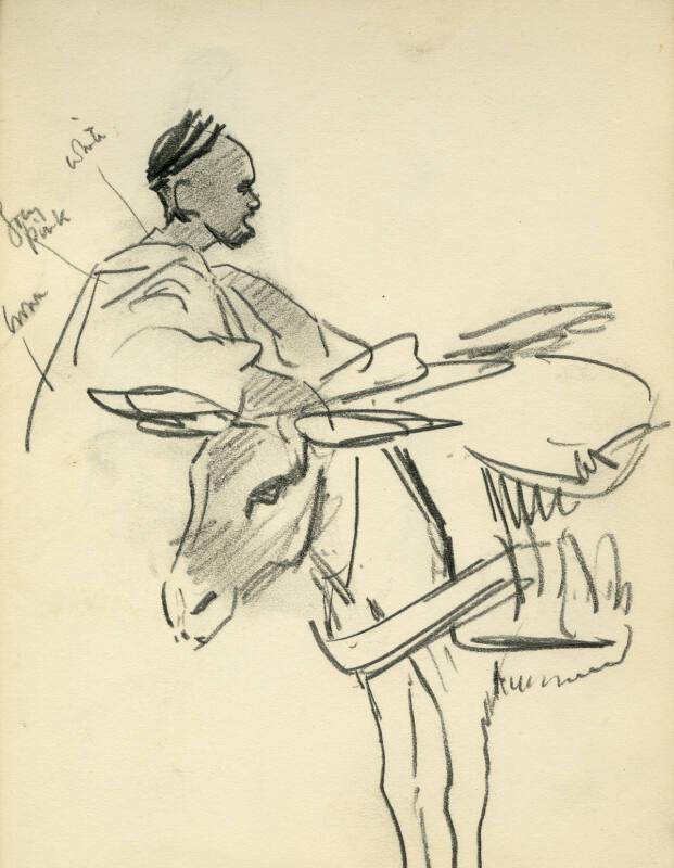 Man and Donkey (Sketchbook - Marrakesh)