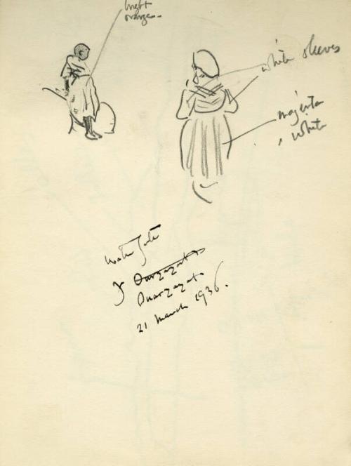 Figure Studies, 21 March 1936 (Sketchbook - Marrakesh)