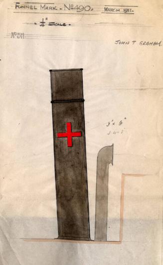 Funnel Markings For The Steam Trawler Heortnesse Built By Hall Russell In 1911