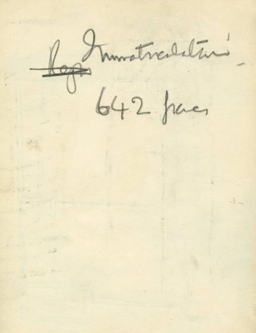 Calculation (recto), Floorplan, 'Ist Home all Brick' (verso)(Sketchbook - Marrakesh)