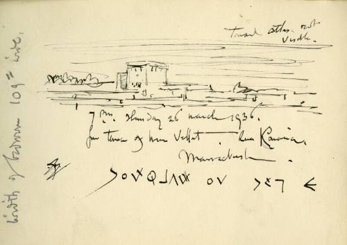 7pm Thursday 26 March 1936 (Sketchbook - Marrakesh)