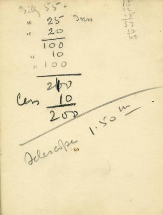 Calculations (Sketchbook - Marrakesh)