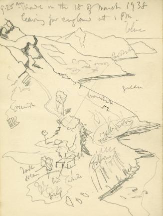 9.25am Made on the 18 of March 1938 Leaving for England at 1pm (Sketchbook - Morocco)
