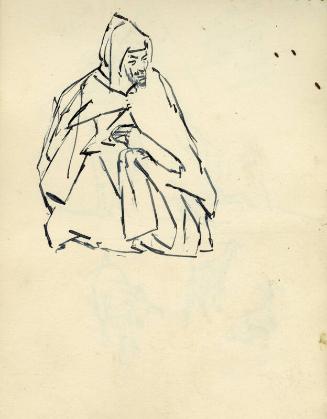 Crouched Male Figure (Sketchbook - Morocco)