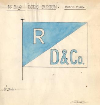 House Flag For The Steam Trawler 'doris Burton' Built By Hall Russell In 1914