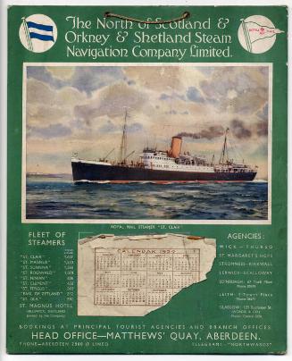 North Company calendar for 1939 featuring St Clair