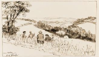 Lunch South of Jedburgh - Illustration for H.H. Kynett's "Thank You Britain"
