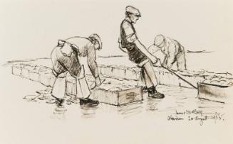 Aberdeen, Men with Fish Boxes - Illustration for H.H. Kynett's "Thank You Britain"