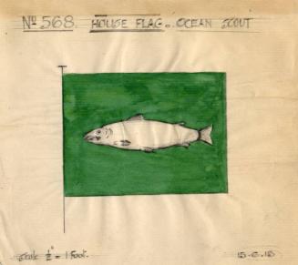 House Flag For The Steam Trawler 'ocean Scout 1' Built By Hall Russell In 1915