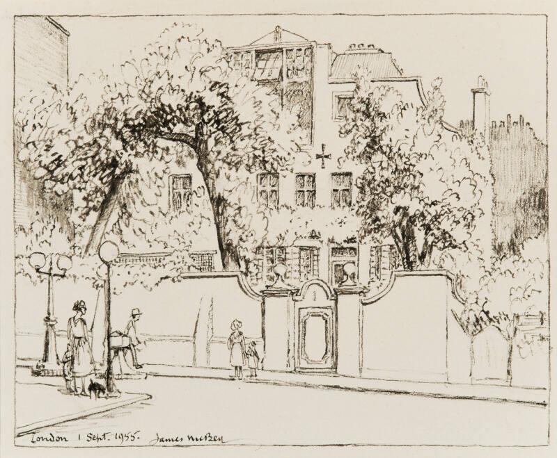 London, 1 Holland Park Avenue - Illustrationfor H.H. Kynett's "Thank You Britain"