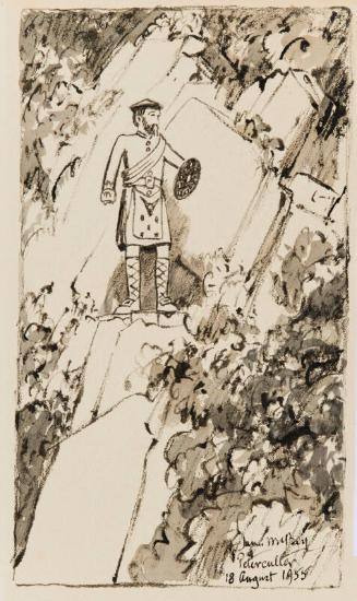 Peterculter, the Rob Roy Statue - Illustration for H.H. Kynett's "Thank You Britain"