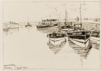 Gourdon, Harbour Scene - Illustration for H.H. Kynett's "Thank You Britain"