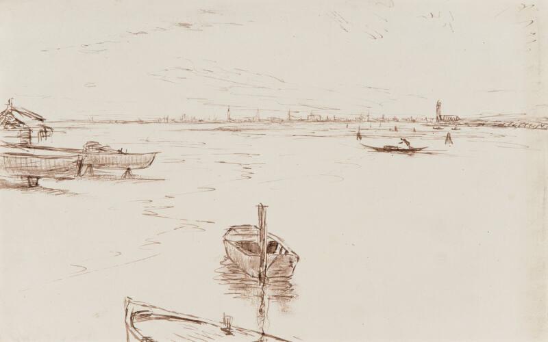 View of Venice and Gondoliers