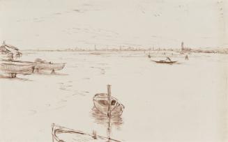 View of Venice and Gondoliers