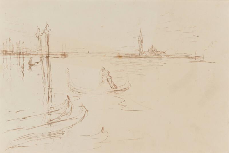 Sketch for "The Gondolier" Etching