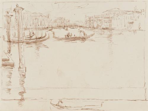 Venice, Gondoliers on a Canal
