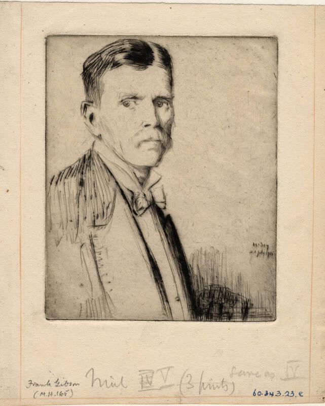 Portrait Of Frank Gibson by James McBey