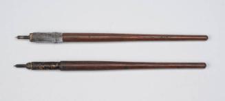 Two Drypoint or Etching Needles in Wooden Handles