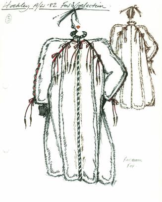 Drawing of Fur Coat for Autumn/Winter Fur Collection