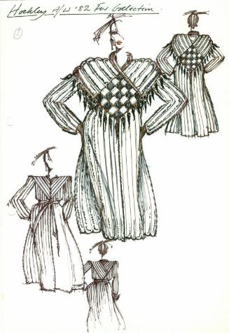 Drawing of Fur Coat for Autumn/Winter Fur Collection