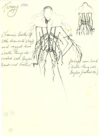 Drawing of Top Designed for Twiggy