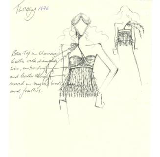 Drawing of Top Designed for Twiggy