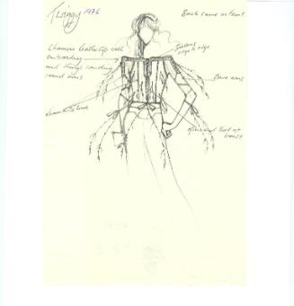 Drawing of Top Designed for Twiggy