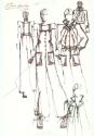 Drawing of Jacket and Dungarees Designed for Steve Harley