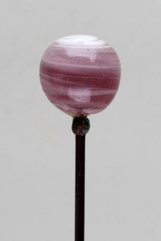 Decorative Hatpin with Opaque Purple Glass Bead